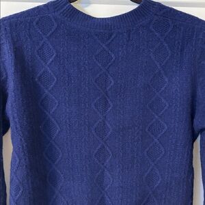 100% Superfine Merino Wool Sweater in Cobalt Blue